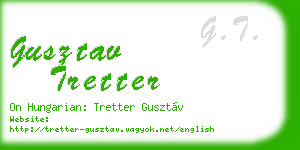 gusztav tretter business card